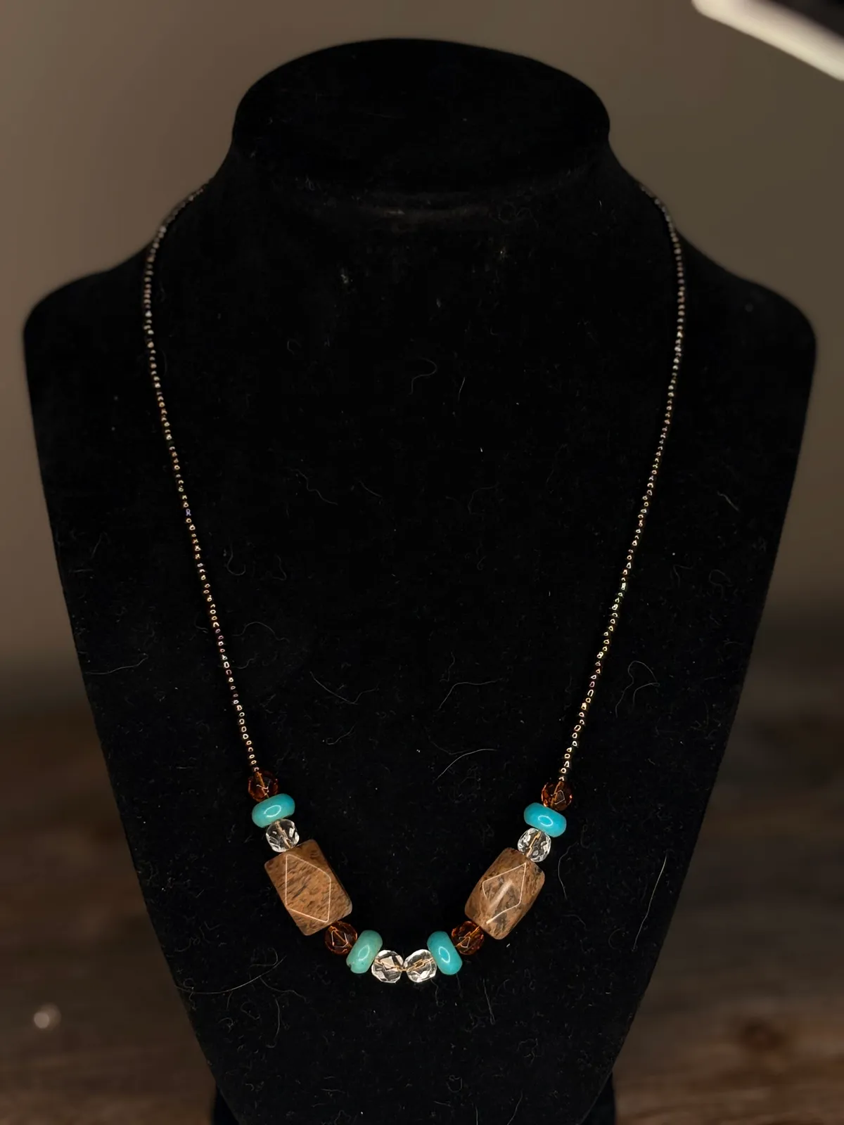 West stone necklace — handmade necklace by Beadiverse