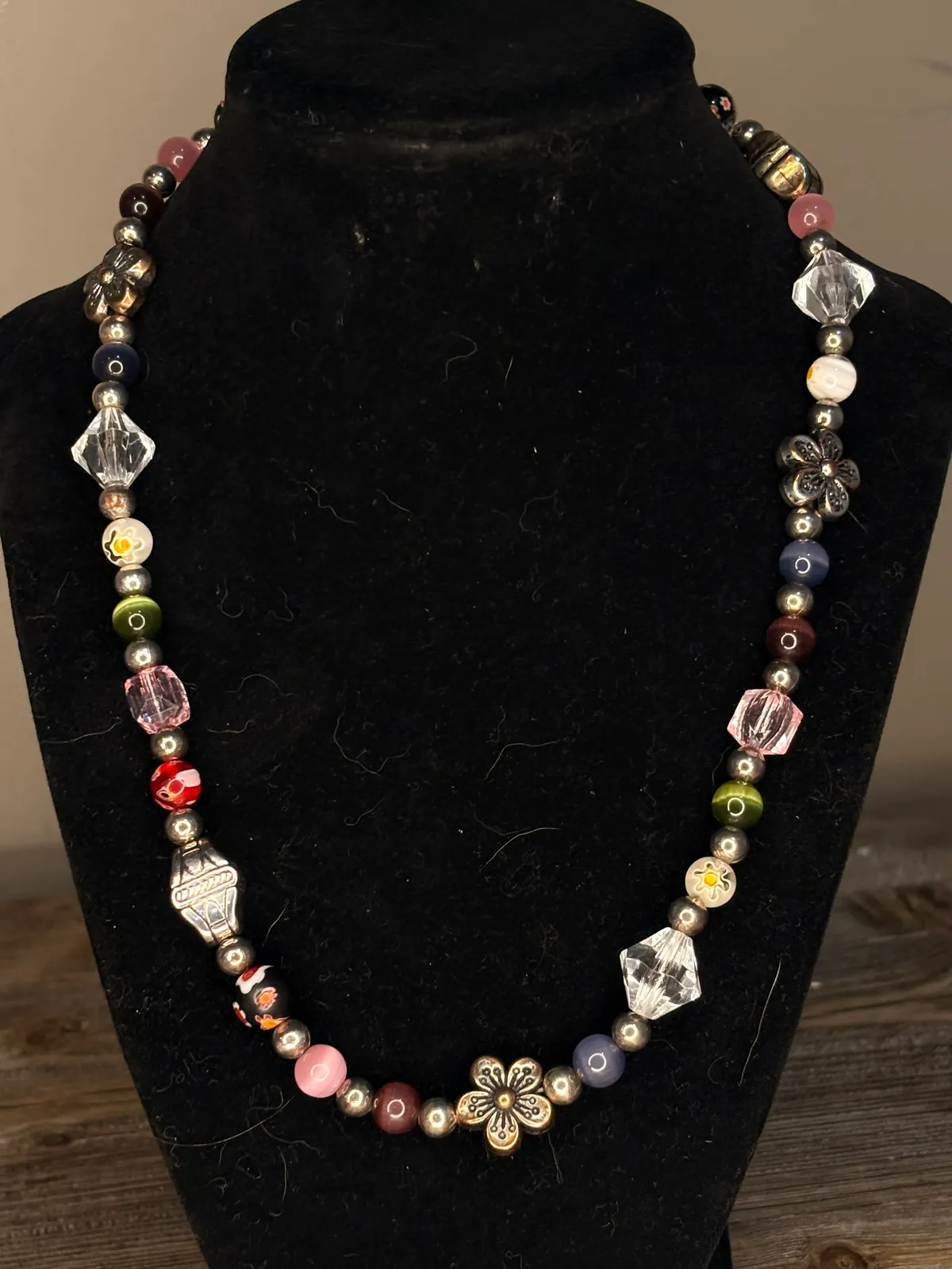 Junk bead necklace  — handmade necklace by Beadiverse